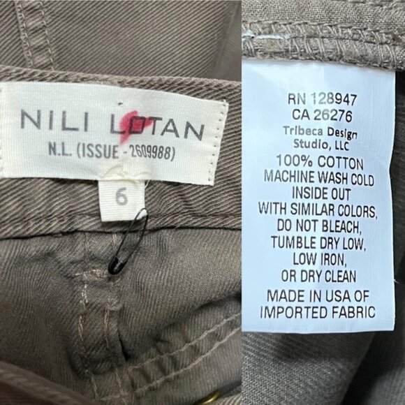 Nili Lotan Boyfriend Pant in Mocha Women Size 6 - Picture 8 of 8